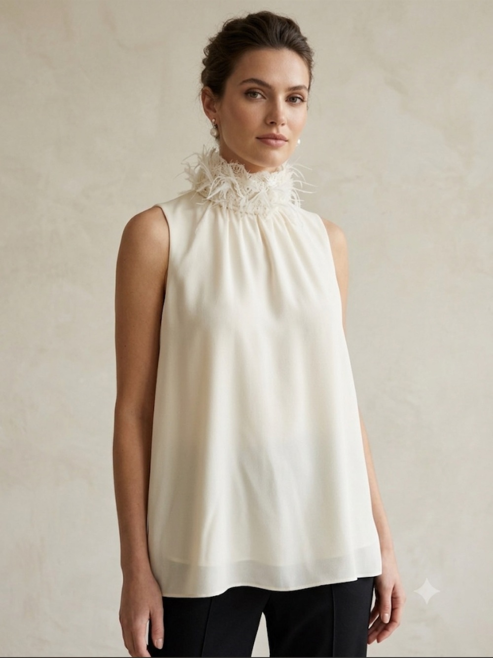 Fabiana Filippi ivory silk blouse